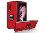 Custodia Rigida Sottile Per Samsung Galaxy Z Fold 3 5G, Con Supporto Ad Anello Rosso
