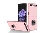 Custodia Rigida Sottile Per Samsung Galaxy Z Flip 5G, Con Supporto Ad Anello Rosa