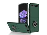 Custodia Rigida Sottile Per Samsung Galaxy Z Flip 5G, Con Supporto Ad Anello Verde