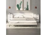 Comodini 2 Pz. Bianco 40X36X65 Cm