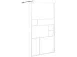 Vidaxl Schermo Doccia Per Cabina Doccia 100X195 Cm Esg Vetro Bianco