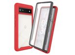 Custodia Per Google Pixel 6A, Paraurti Con Protezione Dello Schermo A 360° Integrata, Custodia Protettiva Per Tutto Il Corpo, Rosso