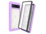 Custodia Per Google Pixel 6A, Paraurti Con Protezione Dello Schermo Integrata A 360° Custodia Protettiva Per Tutto Il Corpo Viola