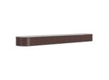 Vidaxl Letto Rialzato In Acciaio Verniciato A Polvere 440X80X36 Cm Marrone