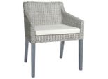 Vidaxl Sedie Da Pranzo Con Cuscino 2 Pz. Rattan Naturale Grigio