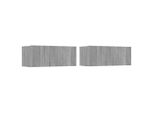 Mobili Tv 2 Pz. Grigio Sonoma 80X30X30 Cm Materiale A Base Di Legno