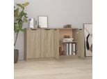 Vidaxl Credenze 2 Pezzi Rovere Sonoma 60X30X70 Cm Materiale A Base Di Legno