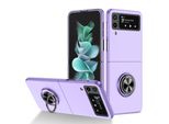 Custodia Rigida Sottile Per Samsung Galaxy Z Flip 4 5G, Con Supporto Ad Anello Viola