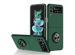 Custodia Rigida Sottile Per Samsung Galaxy Z Flip 4 5G, Con Supporto Ad Anello Verde