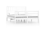 Vidaxl Letto In Legno Massiccio Bianco 140X200 Cm