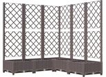 Vidaxl Fioriera Con Traliccio Marrone 120X120X121,5 Cm Pp
