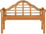 Panchina Da Giardino 125 Cm In Legno Massiccio Di Acacia