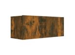 Mobile Tv In Rovere Fumé 80X30X30 Cm Materiale In Legno