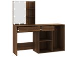Comodino Led Con Mobile Materiale In Legno Effetto Rovere Marrone