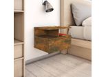 Comodino Sospeso Rovere Fumé 40X31X27 Cm Materiale In Legno