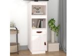 Vidaxl Credenza Bianca 34X40X108,5 Cm In Legno Di Pino Massiccio