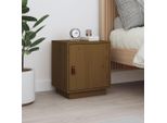 Comodino Marrone Miele 40X34X45 Cm In Legno Di Pino Massiccio
