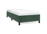 Vidaxl Struttura Letto Senza Materasso Verde Scuro 100X200 Cm In Velluto