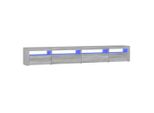 Mobile Tv Con Luci Led Grigio Sonoma 270X35X40 Cm