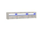 Mobile Tv Con Luci Led Grigio Cemento 195X35X40 Cm
