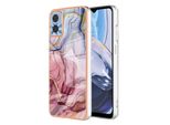 Custodia Per Motorola Moto E22 / E22I, Custodia In Silicone Tpu A Fantasia, Paraurti Antiurto Oro Rosa