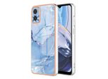 Custodia Per Motorola Moto E22 / E22I, Custodia In Silicone Tpu A Fantasia, Paraurti Antiurto Blu