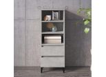 Vidaxl Credenza Grigio Cemento 40X36X110 Cm Materiale A Base Di Legno