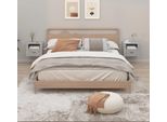 Comodini A Parete 2 Pz. Grigio Cemento 50X36X40 Cm