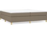 Vidaxl Struttura Letto A Molle Taupe 200X200 Cm In Tessuto