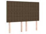 Vidaxl Testiere 4 Pz. Tessuto Marrone Scuro 72X5X78/88 Cm