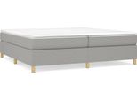 Vidaxl Struttura Letto A Molle Insacchettate Grigio Chiaro 200X200 Cm Tessuto