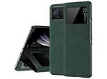 Custodia Sottile In Pelle Flip Per Xiaomi Mix Fold 2, Con Finestra Di Visualizzazione E Funzione Stand Verde