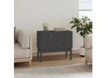 Vidaxl Mobile Consolle Grigio 90X40X78 Cm In Legno Di Pino Massiccio