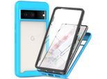Custodia Per Google Pixel 8, Paraurti Con Protezione Dello Schermo Incorporata Custodia Protettiva A 360° Blu