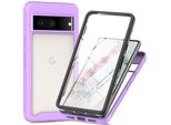 Custodia Per Google Pixel 7, Paraurti Con Protezione Dello Schermo A 360° Integrata Custodia Protettiva Per Tutto Il Corpo Viola