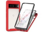 Custodia Per Google Pixel 7 Pro, Paraurti Con Protezione Dello Schermo A 360° Integrata, Custodia Protettiva Per Tutto Il Corpo, Rosso