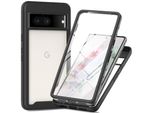 Custodia Per Google Pixel 7 Pro, Paraurti Con Protezione Dello Schermo Integrata A 360° Custodia Protettiva Full Body Nera