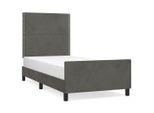 Vidaxl Struttura Letto Senza Materasso Grigio Scuro 100X200 Cm Velluto