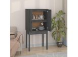 Vidaxl Credenza Grigia 60X40X120 Cm In Legno Di Pino Massiccio