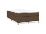 Vidaxl Struttura Letto A Molle Insacchettate Marrone Scuro 120X200 Cm Tessuto
