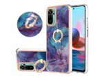 Custodia Per Xiaomi Redmi Note 10S / Note 10 4G, Custodia Protettiva In Silicone Tpu A Fantasia Con Supporto Ad Anello Viola