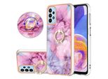 Custodia Per Samsung Galaxy A23 4G/5G, Custodia Protettiva In Silicone Tpu A Fantasia Con Supporto Ad Anello Rosa