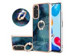 Custodia Per Xiaomi Redmi Note 11S / Note 11 4G, Custodia Protettiva In Silicone Tpu A Fantasia Con Supporto Ad Anello Verde