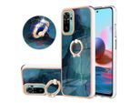 Custodia Per Xiaomi Redmi Note 10S / Note 10 4G, Custodia Protettiva In Silicone Tpu A Fantasia Con Supporto Ad Anello Verde