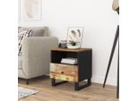 Comodino In Legno Massiccio Di Recupero E Legno Ingegnerizzato