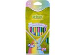 Pastelli Bifacciali Cricco - Triangolari, 12 Pastelli (24 Colori Pastello), Blister