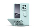 Custodia Xiaomi 13 Pro, Con Supporto Ad Anello E Supporto, Resistente Ai Graffi, Custodia In Silicone Morbido Per Xiaomi 13 Pro Verde Chiaro