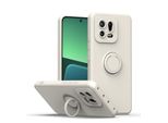 Custodia Xiaomi 13, Con Supporto Ad Anello E Supporto, Resistente Ai Graffi, Custodia In Silicone Morbido Per Xiaomi 13 Bianco
