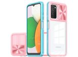 Custodia Galaxy A53 5G, Custodia Ibrida Trasparente In Tpu Con Copertura Scorrevole Per Fotocamera Samsung Galaxy A53 5G Rosa