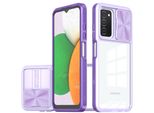 Custodia Galaxy A53 5G, Custodia Ibrida In Tpu Trasparente Con Copertura Scorrevole Per Fotocamera Samsung Galaxy A53 5G Viola